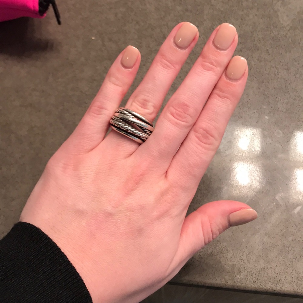 David Yurman Narrow Crossover ring size 7